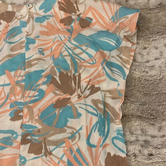 : : VINTAGE 80s Abstract Floral Print Blouse : : - Picture 15 of 16
